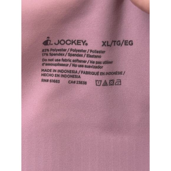 Jockey Pink Racerback Sports Bra XL Seamless Molded Cup Activewear Workout - Picture 4 of 6